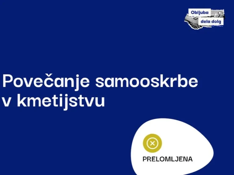 Slovenija ni strukturno izboljšala samooskrbe s hrano