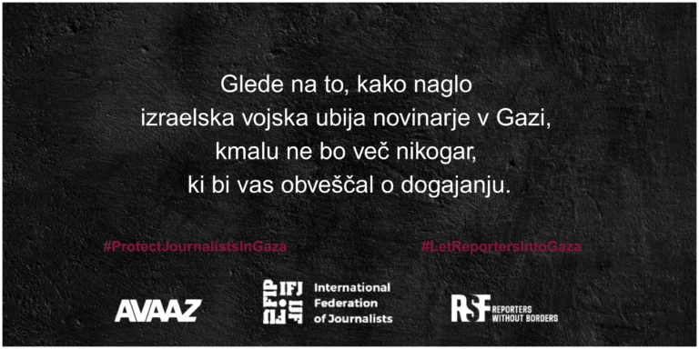 Novinarji v Gazi umirajo!